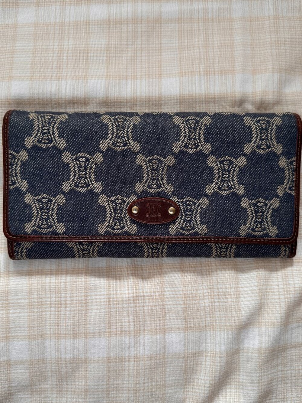 Celine Triomphe Denim Wallet
